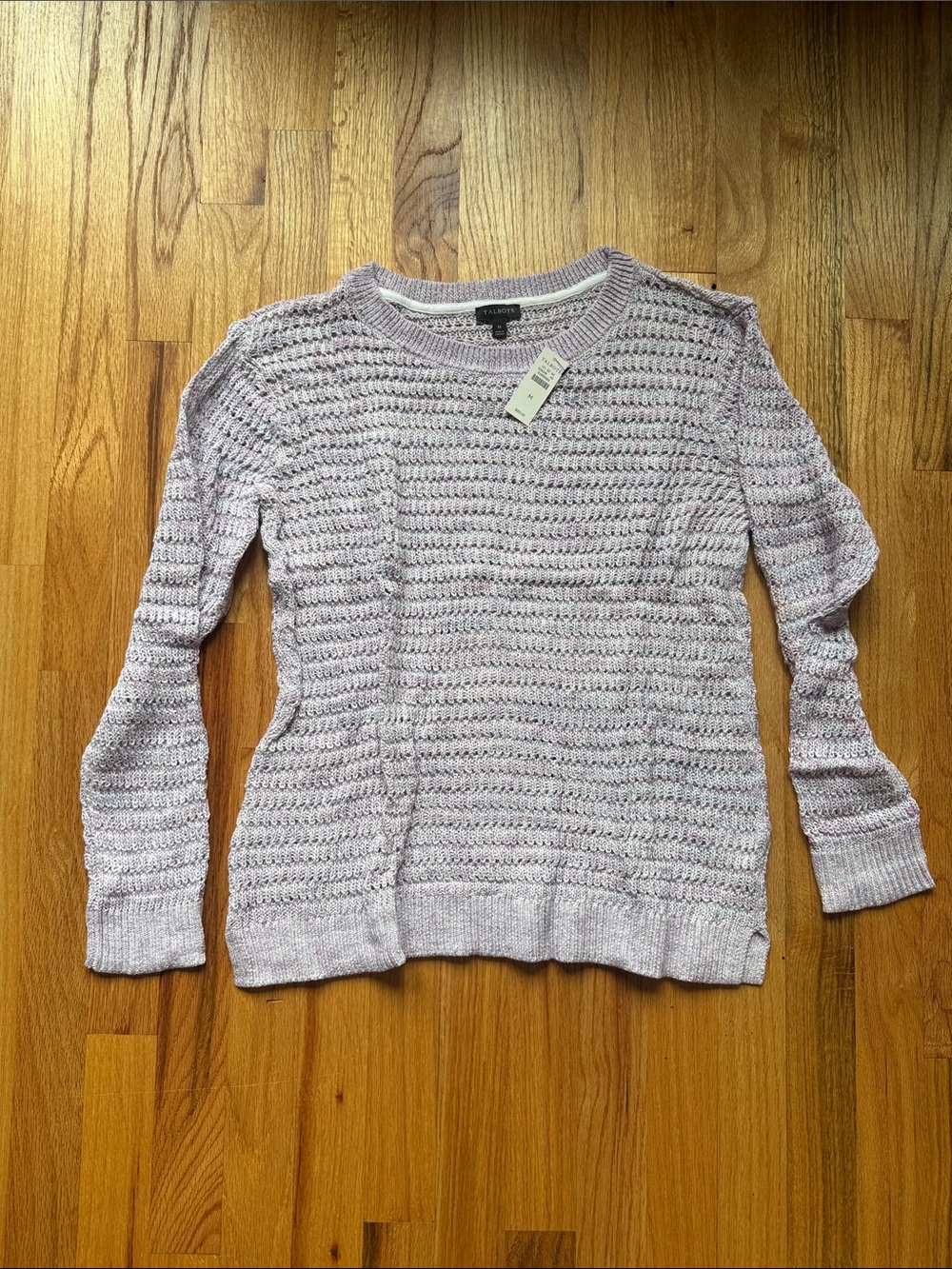 Talbots Lavender Crewneck Knit Sweater new with tags
